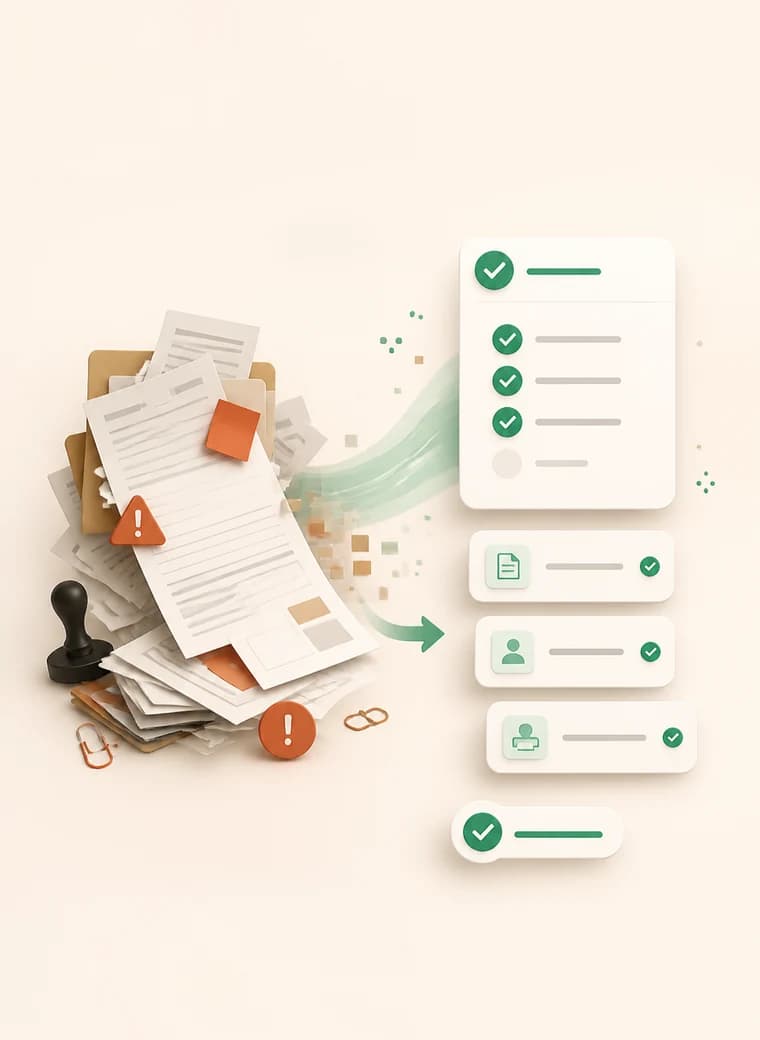 Démarche administrative transformée en parcours simple et guidé