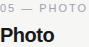 Étape Photo